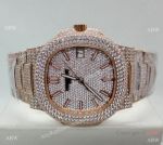Highest Quality Patek Philippe 5711 Nautilus Watch Rose Gold Full Diamond